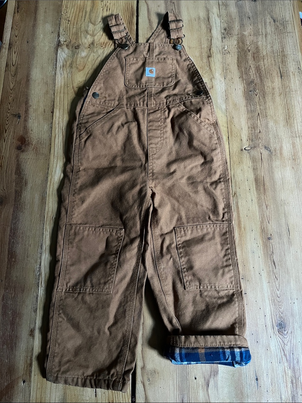 CARHARTT 4T Flannel Lined Overalls ~ Just Like Dad!